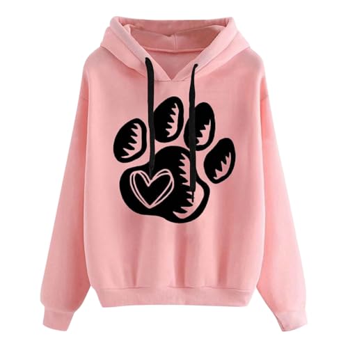 Generisch Damen Kapuzenpullover Lässiger Damen Hoodie Oversize mit Kapuze Herbst Winter Weiches Bequemes Sweatshirt Langärmliges Oberteil Modischer Pullover für Freizeit Sport und Tägliche Outfits Generisch Damen Kapuzenpullover Lässiger Damen Hoodie Oversize mit Kapuze Herbst Winter Weiches Bequemes Sweatshirt Langärmliges Oberteil Modischer Pullover für Freizeit Sport und Tägliche Outfits von Generisch