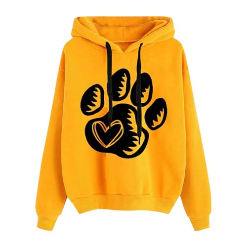 Generisch Damen Kapuzenpullover Lässiger Damen Hoodie Oversize mit Kapuze Herbst Winter Weiches Bequemes Sweatshirt Langärmliges Oberteil Modischer Pullover für Freizeit Sport und Tägliche Outfits von Generisch
