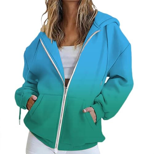 Generisch Damen Kapuzenpullover Sweatjacke Sweatshirt Farbvarianten Kapuzenjacke Kapuzenpulli Langarm Kapuze Hoodie Sport Style Casual Fitness Basic Training Halloween/Weihnachten/Geschenke von Generisch