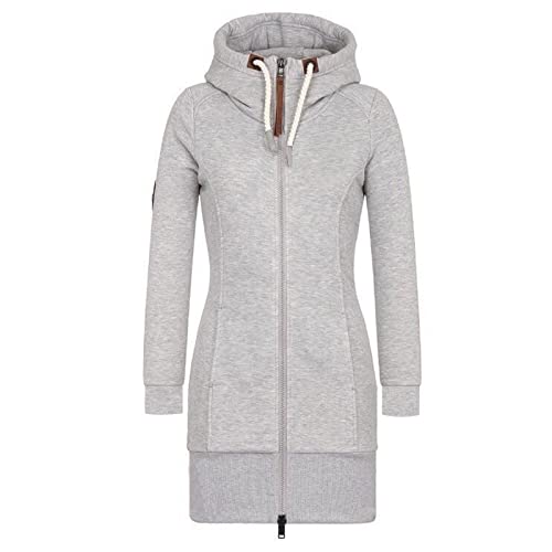 Generisch Damen Kapuzenpullover Sweatjacke Sweatshirt Farbvarianten Kapuzenjacke Kapuzenpulli Langarm Kapuze Hoodie Sport Style Casual Training Fitness Basic von Generisch