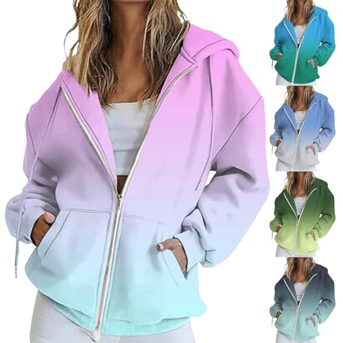 Generisch Damen Kapuzenpullover Sweatshirts Gestreift Hoodie Pulli Langarm Pullover 100% Baumwolle Sweater Jacke Damen Seil nach Beliebtheit von Generisch