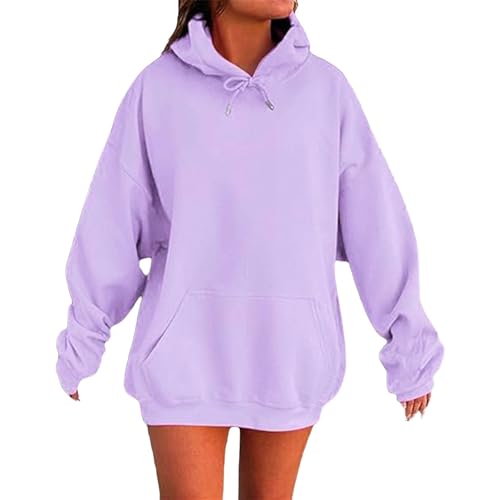 Generisch Damen Kapuzenpullover Winter Langarm Hoodie Pullover Baumwoll Casual Sweatshirt Winterjacke Mantel Outwear,Fleece Pulli Damen,Geburtstag/Jahrestag von Generisch