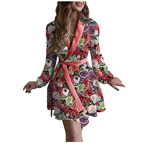 Generisch Damen Kimono Robe Kurz Satin Satin Kurz Nachtwäsche Robe Schlafanzug Seiden-Bademantel Mit Spitze Nachtwäsche Damen Morgenmantel Kimono von Generisch