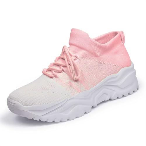 Generisch Damen Laufschuhe Sicherheitsschuhe Atmungsaktive Weiche Sohle Schuhe Gym Fitness Running Plateau Casual Trainingsschuhe Barfußschuhe Slip On rutschfest von Generisch