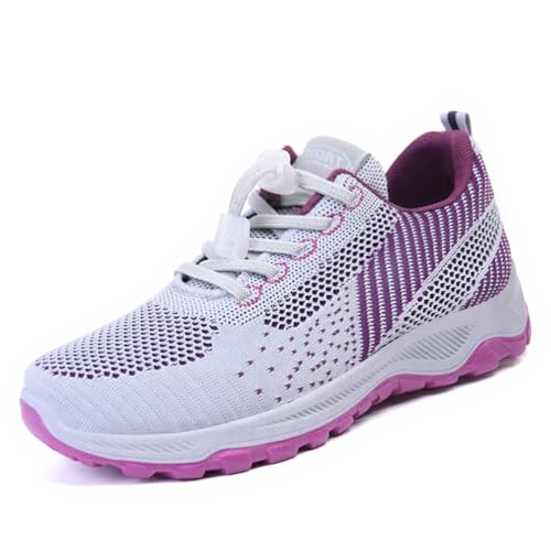 Generisch Damen Laufschuhe Turnschuhe Sneaker Atmungsaktiv Turnschuhe Schnürer Sportschuhe Leichte Bequeme Walking Schuhe Breite Füße Laufschuhe Freizeitschuhe Walkingschuhe von Generisch