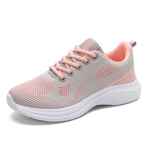 Generisch Damen Laufschuhe Weit Turnschuhe Atmungsaktiv Turnschuhe Schnürer Sportschuhe Leichte Fitness Running Outdoor Laufschuhe Walkingschuhe Straßenlaufschuhe von Generisch