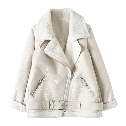 Generisch Damen Lederjacke Kapuze Kunstleder Motorradjacke Bikerjacke Ladies Oberbekleidung mit Reißverschluss und Tasche Damen Lederjacke Schwarz GrößE 50 Lederjacke Mit Fell Damen Stradivarius von Generisch