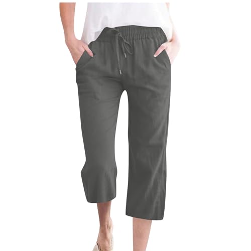 Generisch Damen Leinen Capri Shorts Knielang Sommer Boho Freizeit Bermuda Kurze Hose Knielange High Waist Bequeme Sommershorts mit Taschen Frauen Leinenhose Streetwear Generisch Damen Leinen Capri Shorts Knielang Sommer Boho Freizeit Bermuda Kurze Hose Knielange High Waist Bequeme Sommershorts mit Taschen Frauen Leinenhose Streetwear von Generisch