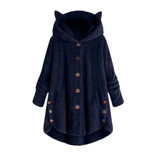 Generisch Damen Lsolierter Daunenmantel Winter Kapuzen-Steppjacke mit Kunstpelz Female Winterjacke Kuscheljacke Damen Flauschig Daunenmantel Damen Lang Winter Schwarz Weste Damen Schwarz Mit Kapuze von Generisch