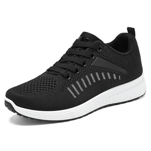 Generisch Damen Mesh Laufschuhe,Freizeitschuhe Mit Weicher Unterseite Business Schuhe Damen,Lässig Bequeme Einfarbige Rutschfester Plateau,Atmungsaktive Walkingschuhe von Generisch