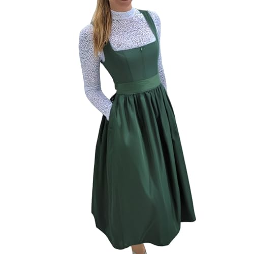 Generisch Damen Midi Dirndl Trachtenkleid Trachtenmode Dirndlkleider Trachtenrock Kleid Traditionelles Für Karneval Oktoberfest Party Kostüm Besondere Anlässe S-3XL von Generisch