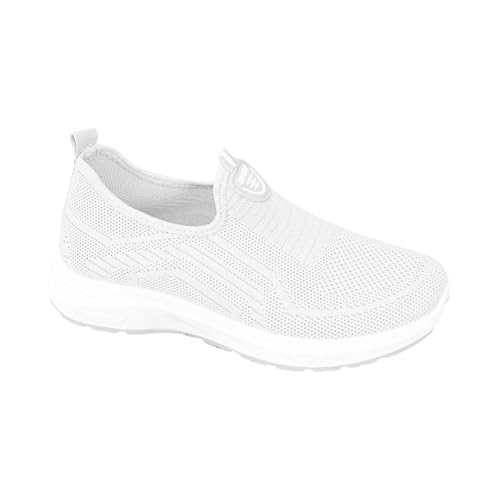 Generisch Damen Orthopädische Schuhe Weite H Vermascht Atmungsaktive Turnschuhe Lässige Komfort Laufschuhe ohne schnürsenkel Bootschuhe Leichtgewichts Non-Slip Walkingschuhe Outdoor Freizeitschuhe von Generisch