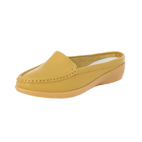 Generisch Damen Outdoor Freizeit Schuhe Lässig Atmungsaktiv Slip On Freizeitschuhe Damenschuhe Gelb 40 (Yellow 38) von Generisch