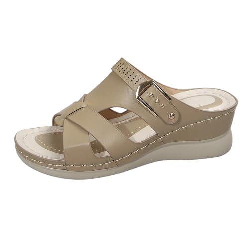 Generisch Damen Pantoletten Arch Support Vintage Keilabsatz Damenschuhe Rutschfest Schuhe Mit Weiches Fussbett Orthopädische Sommerschuhe Offene Badeschlappen Sommer Lässige Sandalen Generisch Damen Pantoletten Arch Support Vintage Keilabsatz Damenschuhe Rutschfest Schuhe Mit Weiches Fussbett Orthopädische Sommerschuhe Offene Badeschlappen Sommer Lässige Sandalen von Generisch