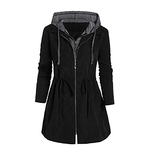 Generisch Damen Parka Übergangsjacke Jacke Anorak Sweatjacke Damen Ohne Kapuze Damen Mantel Winter Elegant Herbstmantel S/M/L/XL/XXL/5XL von Generisch