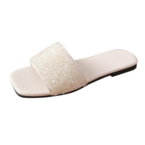 Generisch Damen Platform Sandals Open Toe Sandalen Urlaubspantoffeln Hausschuhe Slip On Sommerschuhe Freizeit Schuhe Leicht Strandsandalen Schlappen Indoor/Outdoor Badelatschen Flip Flops von Generisch