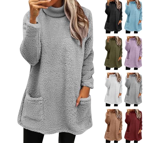 Generisch Damen Pullover Elegant Winter Langarmshirt Rollkragen Oberteile Basic Teddy Fleecepullover Warme Sweatshirt Langarm Winterpullover Stretch Pulli Hellblauer Pullover Damen Generisch Damen Pullover Elegant Winter Langarmshirt Rollkragen Oberteile Basic Teddy Fleecepullover Warme Sweatshirt Langarm Winterpullover Stretch Pulli Hellblauer Pullover Damen von Generisch