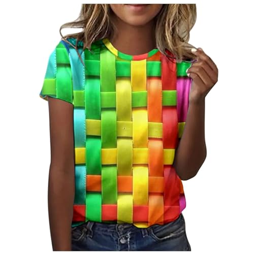 Pride T-Shirts für Damen Regenbogen Herzen Print Kurzarm Top Gay Pride Month T-Shirts Frauen Stolz Regenbogen LGBT Gay Pride Damen TShirt Homosexuell Shirts Lässige Oberteile von Generisch