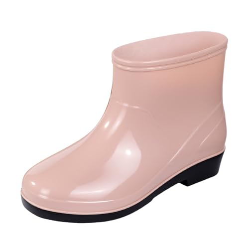 Generisch Damen Regenschuhe Bequeme Gummistiefel für Outdoor-Spaziergänge im Garten, Freizeitkleidung mit Schlupfsohle Schuhe Damen 46 Absatz (Khaki, 36) von Generisch