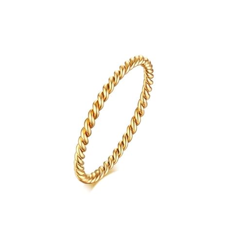 Generisch Damen Ring Ehering Edelstahl Fingerring Schmuck (Gold, 54 (17.2)) von Generisch