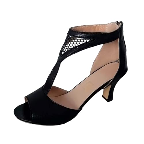 Generisch Damen Sandalen High Heels Pumps Brautschuhe mit Riemen Büro- Abendschuhe Spitzer Spitze Elegante Bequeme Klassische Anzugschuhe von Generisch