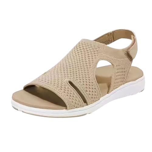 Generisch Damen Sandalen Mit Absatz Orthopädische Schuhe Bohemia Slipper hausschuhe Pumps Bankettschuhe Strandschuhe Flip Flops Weite Barfussschuhe Römersandalen Sommerschuhe slipper Wandersandalen von Generisch