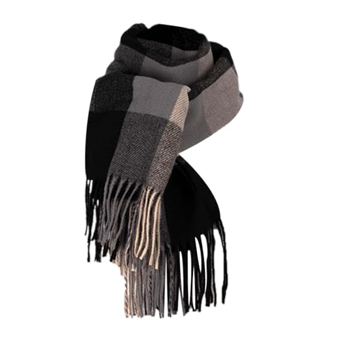 Generisch Damen Schal Kariert Pashmina Stolen übergroßer Herbstschal Winterschal Karo Tartan Schultertuch Plaid Deckenschal Modeschal Weicher Warmer Oversized Fransen Poncho von Generisch