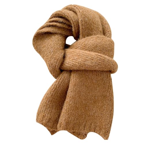 Generisch Damen Schal XXL Warm Weich Strickschal Karo Winterschal Herbstschal Wolleschal Frauen Deckenschal Halstuch Scarf Poncho Cape Paschminaschal Damen Woll Schal Loop von Generisch