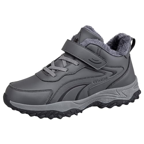 Generisch Damen Schneestiefel warme Winterstiefel Bequeme Freizeitschuhe Dicke Sohle Robustes Design langlebige Materialien für Outdoor-Aktivitäten (Dark Gray, 45) von Generisch