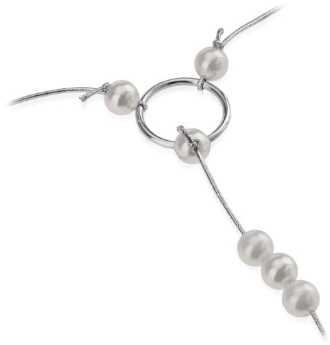 Generisch Damen Sexy String Perlen Kette Dessous Klitoris Stimulation Tanga Silber von Generisch
