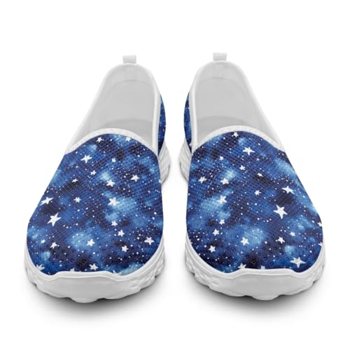 Generisch Damen-Slip-On-Sneaker Teenager Mädchen rutschfeste Walking-Laufschuhe Atmungsaktive Mesh-Arbeits-Freizeit-Leichtgewicht-Tennis-Trainingsschuhe von Generisch