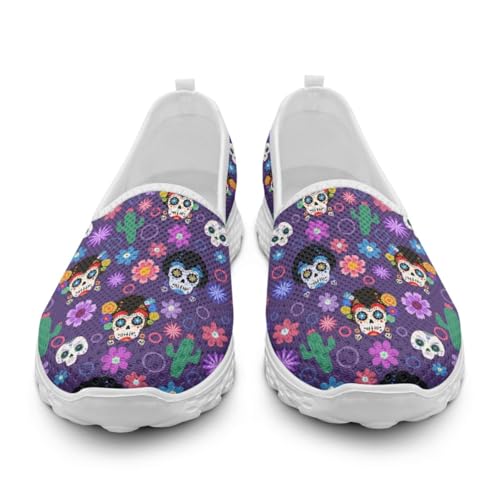 Generisch Damen-Slip-On-Sneaker Teenager Mädchen rutschfeste Walking-Laufschuhe Atmungsaktive Mesh-Arbeits-Freizeit-Leichtgewicht-Tennis-Trainingsschuhe von Generisch