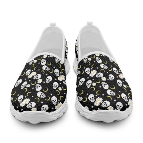 Generisch Damen-Slip-On-Sneaker Teenager Mädchen rutschfeste Walking-Laufschuhe Atmungsaktive Mesh-Arbeits-Freizeit-Leichtgewicht-Tennis-Trainingsschuhe von Generisch