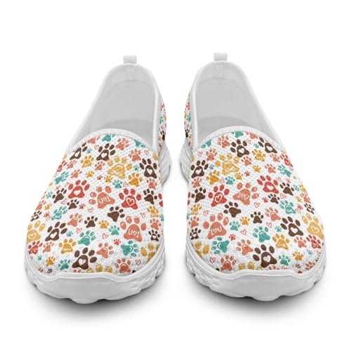 Generisch Damen-Slip-On-Sneaker Teenager Mädchen rutschfeste Walking-Laufschuhe Atmungsaktive Mesh-Arbeits-Freizeit-Leichtgewicht-Tennis-Trainingsschuhe von Generisch