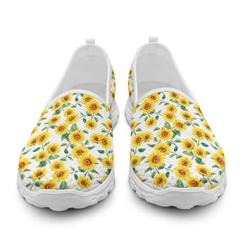 Generisch Damen-Slip-On-Sneaker Teenager Mädchen rutschfeste Walking-Laufschuhe Atmungsaktive Mesh-Arbeits-Freizeit-Leichtgewicht-Tennis-Trainingsschuhe von Generisch