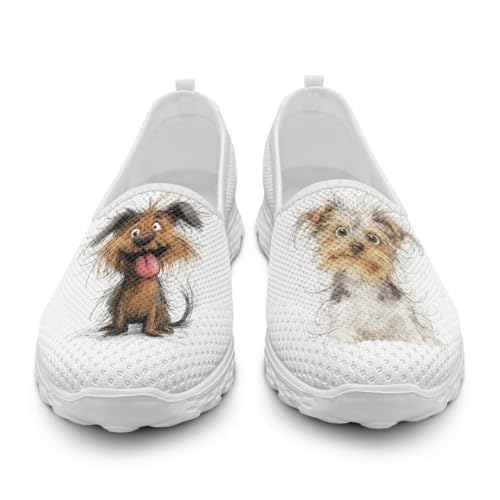 Generisch Damen-Slip-On-Sneaker Teenager Mädchen rutschfeste Walking-Laufschuhe Atmungsaktive Mesh-Arbeits-Freizeit-Leichtgewicht-Tennis-Trainingsschuhe von Generisch