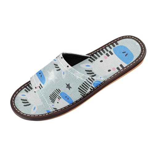 Generisch Damen Sommer Hausschuhe Süß Zebra Star Open Toe Schuhe Pantoffeln Reisehaus Pantoffeln von Generisch