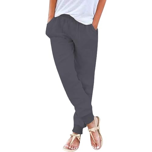 Generisch Damen Sommer Leinenhose 7/8 Leichte Freizeithose Casual Musselin Sommerhose Stoffhose Kordelzug Straight Leg Luftig Hose Mit Taschen Generisch Damen Sommer Leinenhose 7/8 Leichte Freizeithose Casual Musselin Sommerhose Stoffhose Kordelzug Straight Leg Luftig Hose Mit Taschen von Generisch