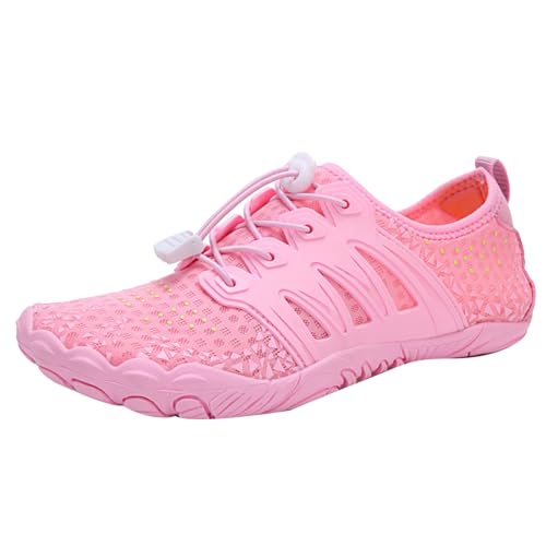 Generisch Damen Sportschuhe Barfußschuhe Leichtgewichts Atmungsaktiv Straßenlaufschuhe rutschfeste Freizeit Damenschuhe Outdoor Wander Plateau Casual Trainingsschuhe Trachtenschuhe Sommer Spitzen von Generisch