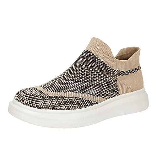 Generisch Damen Sportschuhe Sale Damen Sneakers Leichte Schnürer Running Sportschuhe Atmungsaktiv rutschfest Running Turnschuhe Bequem Orthopädische Keilabsatz Warehouse Deal retourenware Khaki 40 von Generisch