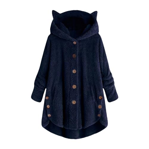Generisch Damen Steppjacke Warm Zipp Winterjacke Mit Gürtelbeutel Gesteppt Mantel Warm Extra Lang Jacke Jacket Women Winter Schwarzes Cape Mit Fellkragen Jacke Beheizbar Damen von Generisch
