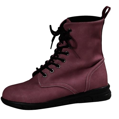 Generisch Damen Stiefel Freizeit Stiefeletten Lederstiefel Schnürstiefel Kurzstiefel Halbstiefel Leicht Orthopädische Boots Mit Zipper Herbst Winter Damenstiefeletten Flach Übergangsstiefel von Generisch