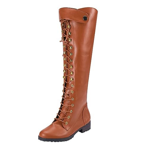 Generisch Damen Stiefel Über Knie Köpfe der Mode Lukrativer Stil Bequeme Winterkategorien Trockenes Fußklima Strapazierfähiges Material Attraktives Design (Yellow, 42) von Generisch