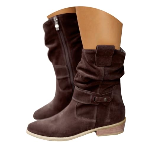 Generisch Damen Stiefeletten Damenstiefeletten e Boots Schwarz Elegant Wildleder Halbstiefel Stiefel Stiefelette Für Cowboy Beige Damenstiefel Spitz Westernstiefel Herren Cowboystiefel von Generisch