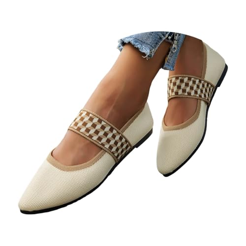Generisch Damen Strick-Ballerinas Mit Rundkappe Flache Freizeit Schuhe Orthopädische Sommer Passform Bequem Weiches Kleid Schuhe Niedriger Keil Slip on Ballerina Walking Generisch Damen Strick-Ballerinas Mit Rundkappe Flache Freizeit Schuhe Orthopädische Sommer Passform Bequem Weiches Kleid Schuhe Niedriger Keil Slip on Ballerina Walking von Generisch
