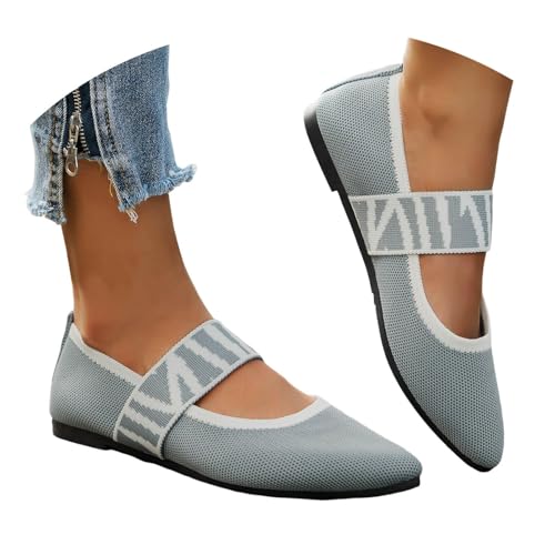 Generisch Damen Strick-Ballerinas Mit Rundkappe Flache Freizeit Schuhe Orthopädische Sommer Passform Bequem Weiches Kleid Schuhe Niedriger Keil Slip on Ballerina Walking Generisch Damen Strick-Ballerinas Mit Rundkappe Flache Freizeit Schuhe Orthopädische Sommer Passform Bequem Weiches Kleid Schuhe Niedriger Keil Slip on Ballerina Walking von Generisch