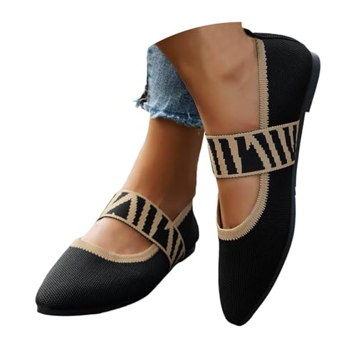 Generisch Damen Strick-Ballerinas Mit Rundkappe Flache Freizeit Schuhe Orthopädische Sommer Passform Bequem Weiches Kleid Schuhe Niedriger Keil Slip on Ballerina Walking Generisch Damen Strick-Ballerinas Mit Rundkappe Flache Freizeit Schuhe Orthopädische Sommer Passform Bequem Weiches Kleid Schuhe Niedriger Keil Slip on Ballerina Walking von Generisch