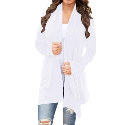 Generisch Damen Strickjacke Sommer Leichte Lang Elegant Cardigan Dünne Strickjacken Casual Cover Up Open Front Boho Strickmantel Strickjacke Für Damen Boho Cardigan von Generisch