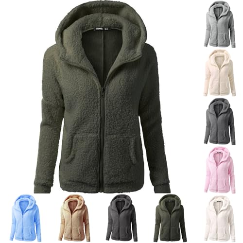 Generisch Damen Sweatjacke Mit Kapuze Hoodie Jacke Oversize Zipper Sportjacke Frauen Langarm Kapuzenjacke Sweatshirt-Jacke Leichte Hoodies Casual Style Damen-Jacken Sportjacken von Generisch