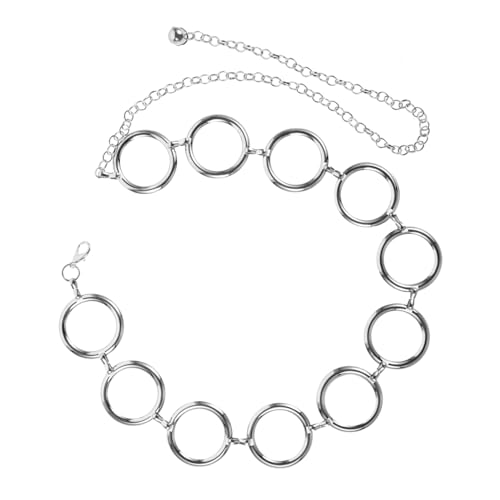 Generisch Damen Taillenkette Verstellbar Eleganter Gürtel für Sommerkleider Partykleidung Vielseitiges Accessoire für Frauen mit Rundring Design Modischer Gürtel von Generisch
